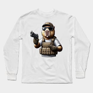 tactical capybara Long Sleeve T-Shirt